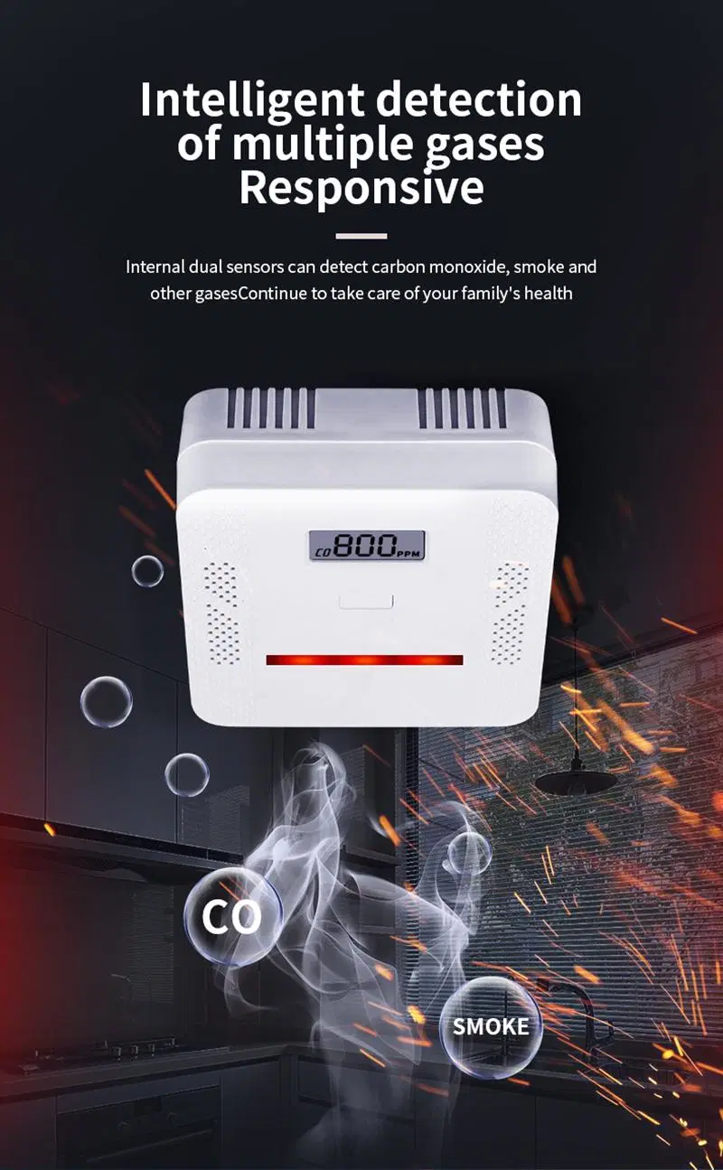 Smoke and Carbon Monoxide Detector Alarm Combination Standalone Smoke Detector