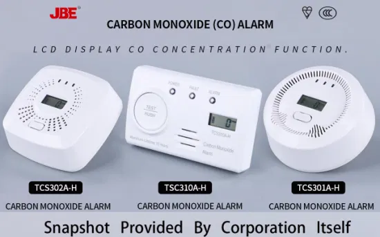 En50291 Détecteur de monoxyde de carbone interconnecté LCD RF433 à piles