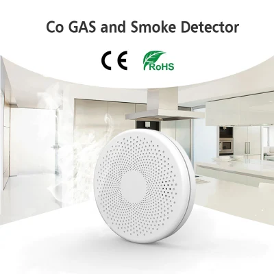 Nouvelle Version 2 en 1 Tuya WiFi détecteur de fumée intelligent capteur et détecteur de monoxyde de carbone Co gaz combinaison sans fil alarmes CO2 In1